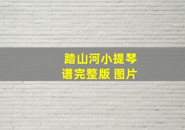 踏山河小提琴谱完整版 图片